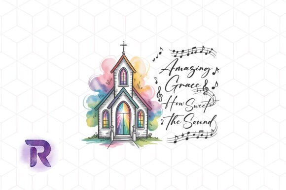 Amazing Grace Church Christian PNG for Graphics and Crafts
