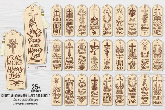 Christian Bookmark Laser Cut Bundle: A Faithful Design Asset