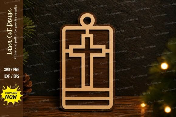 Christian Cross Bookmark: A Premium Laser Cutting Ornaments Asset