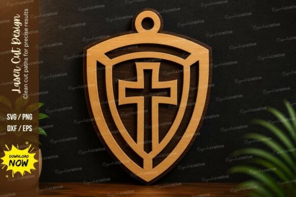 Christian Shield Cross Laser Cut SVG Review