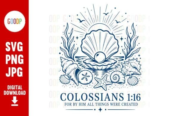 Colossians 1 16 Bible Ocean Verse: A Versatile Graphics Asset