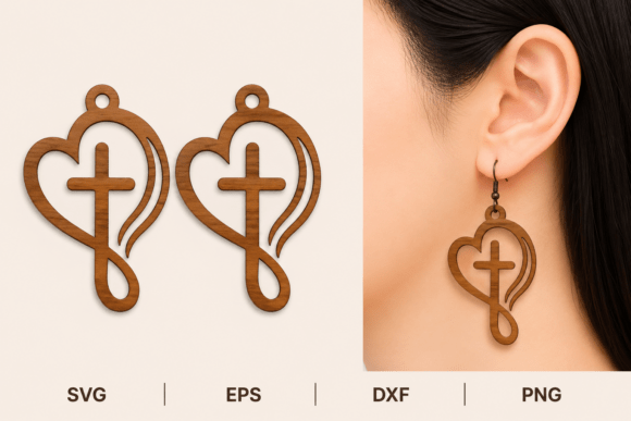 Enhance Your Faith-Based Content with SVG Laser Cut Earrings