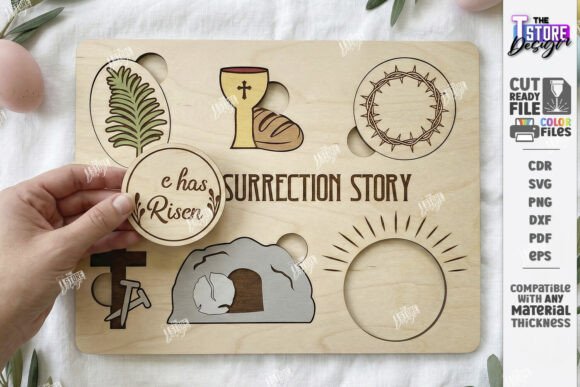 He Is Risen Easter Puzzle for Laser Cutting