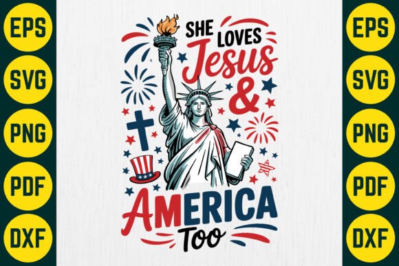 He Loves Jesus America Too Design: A Versatile Graphics Asset for Crafts