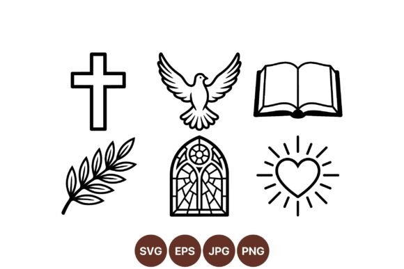 Religious Icon SVG Collection: Minimalist Graphics