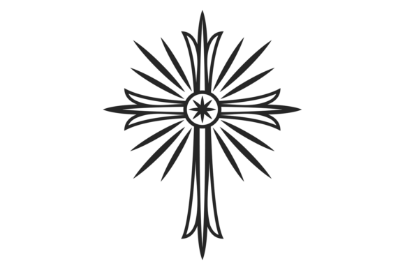 Review: Old Christian Cross Black Symbol for Graphics & Illustrations