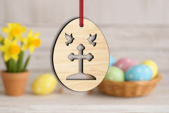 Unique Easter Egg Jesus Cross Birds SVG for Spring Amp