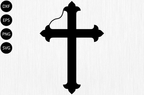 Vintage Christian Cross SVG for Embroidery