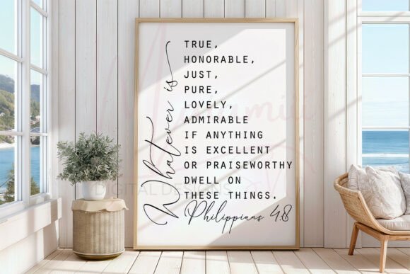 Whatever is True Honest Pure Lovely SVG for Crafts & Graphics